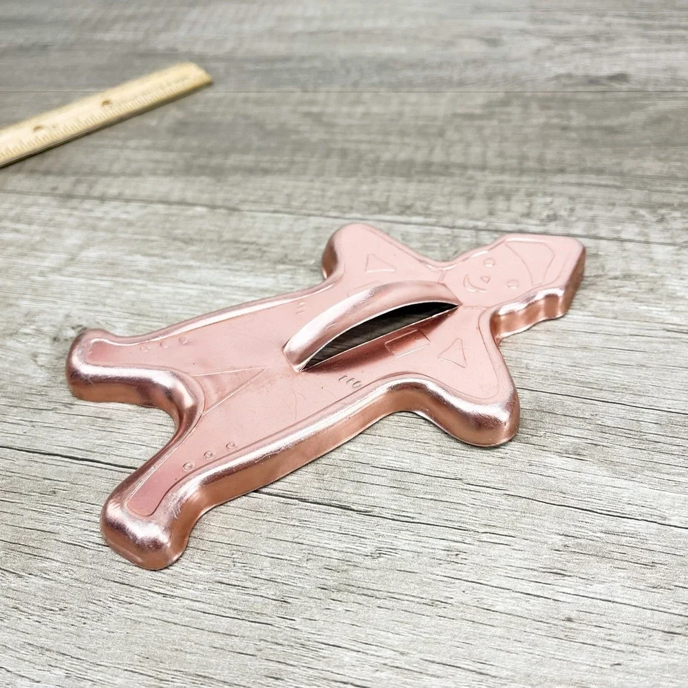 Vintage Copper Gingerbread Man Cookie Cutter with Handle 6 Inch Holiday Baking